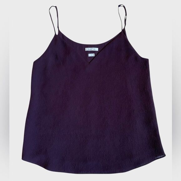 Aritzia Babaton Everly Camisole Size S Plum Purple V-Neck Spaghetti Strap Fairy - Picture 14 of 16